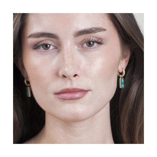 Gold Plated Apatite Earrings Image 2 Vandenbergs Fine Jewellery Winnipeg, MB