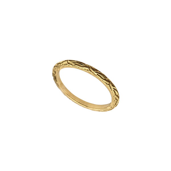 14K Yellow Gold Textured Stacking Ring Vandenbergs Fine Jewellery Winnipeg, MB