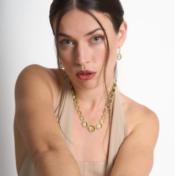 18K Gold Vermeil Green Amethyst Necklace Image 2 Vandenbergs Fine Jewellery Winnipeg, MB