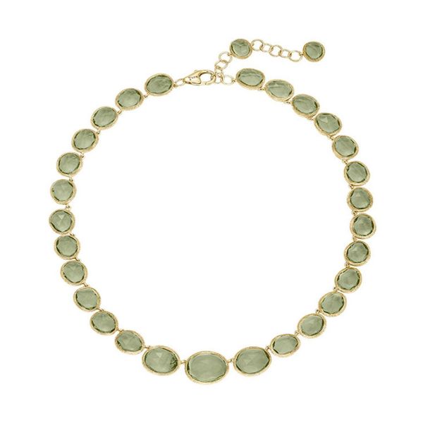 18K Gold Vermeil Green Amethyst Necklace Vandenbergs Fine Jewellery Winnipeg, MB