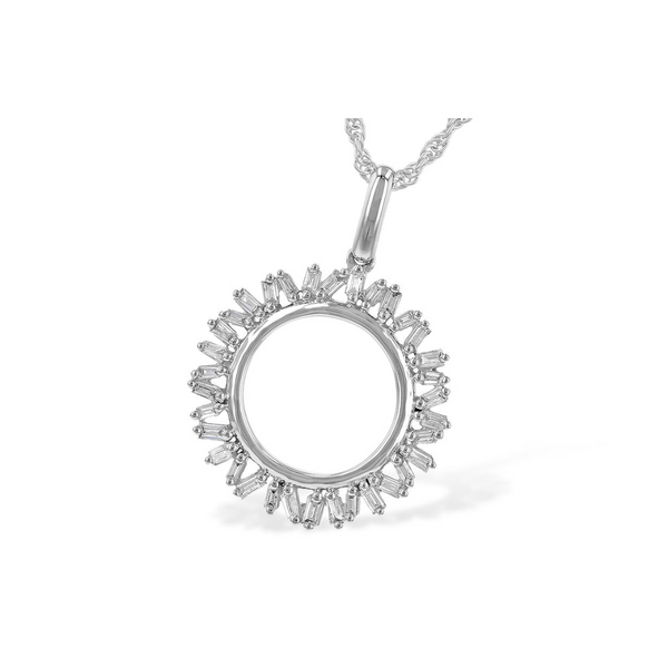 Baguette Diamond Circle Necklace Vandenbergs Fine Jewellery Winnipeg, MB
