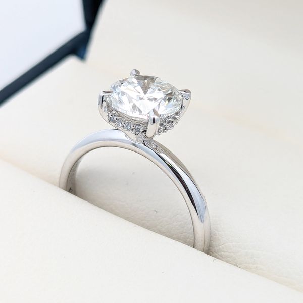 14K White Gold Hidden Halo Diamond Engagement Ring Image 3 Vandenbergs Fine Jewellery Winnipeg, MB