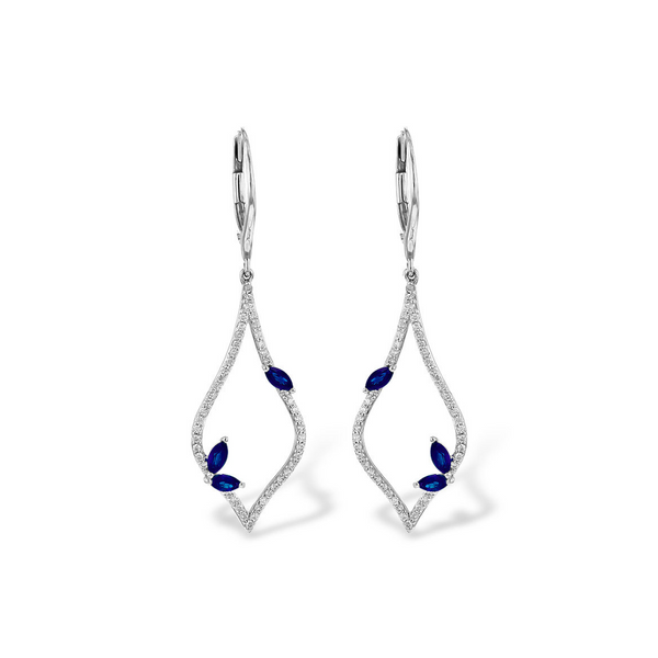 Diamond & Sapphire Dangle Earrings Vandenbergs Fine Jewellery Winnipeg, MB