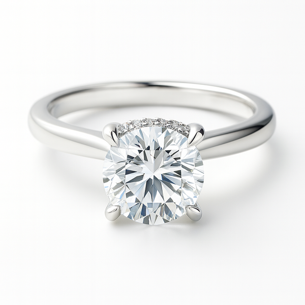 14K White Gold Hidden Halo Diamond Engagement Ring Vandenbergs Fine Jewellery Winnipeg, MB