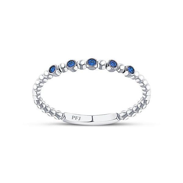 14K White Gold Blue Sapphire Stacking Ring Image 2 Vandenbergs Fine Jewellery Winnipeg, MB