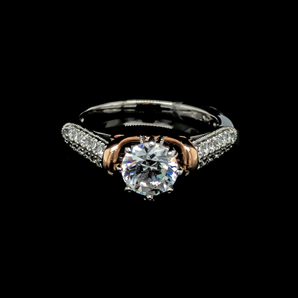 14K Rose & White Gold Diamond & CZ Ring Image 2 Vandenbergs Fine Jewellery Winnipeg, MB
