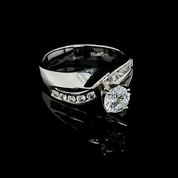 14K White Gold Diamond & CZ Ring Image 2 Vandenbergs Fine Jewellery Winnipeg, MB
