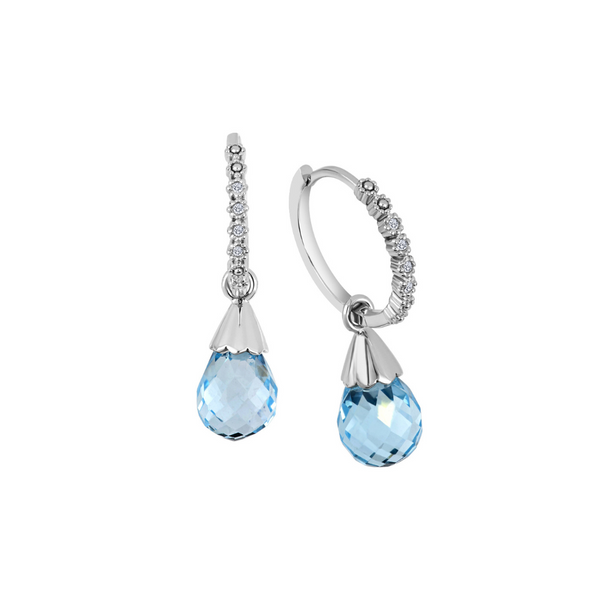 Blue Topaz & Diamond Earrings Vandenbergs Fine Jewellery Winnipeg, MB