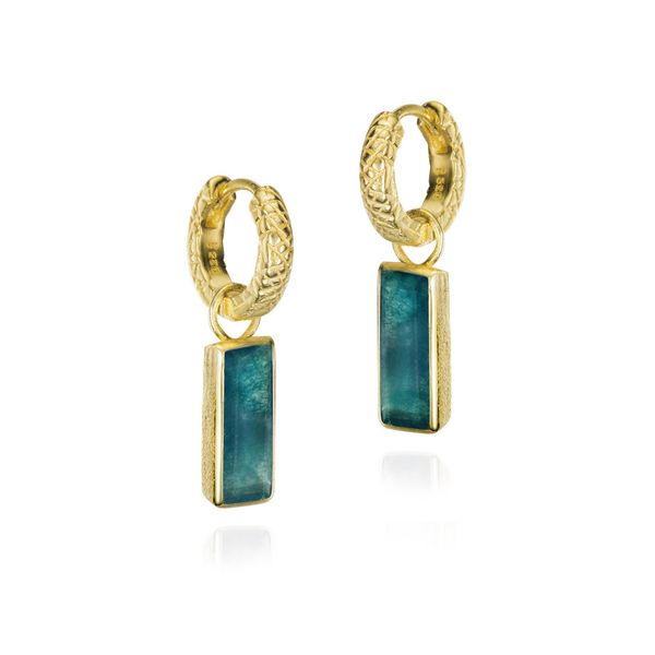Gold Plated Apatite Earrings Vandenbergs Fine Jewellery Winnipeg, MB