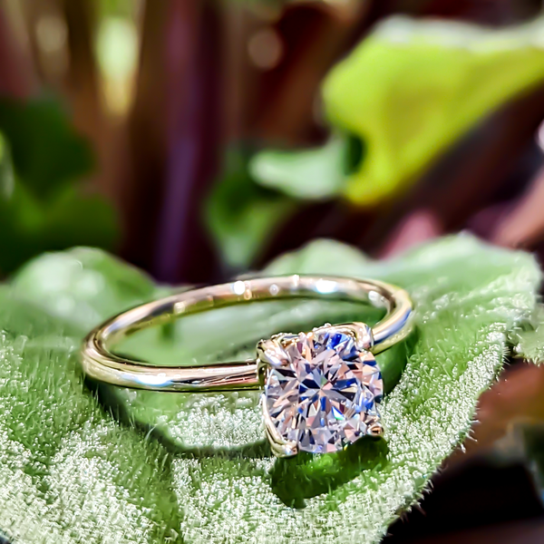 Two-Tone CZ Solitaire Engagement Ring Image 4 Vandenbergs Fine Jewellery Winnipeg, MB
