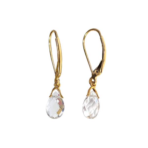 14K Gold Quartz Crystal Earrings Vandenbergs Fine Jewellery Winnipeg, MB