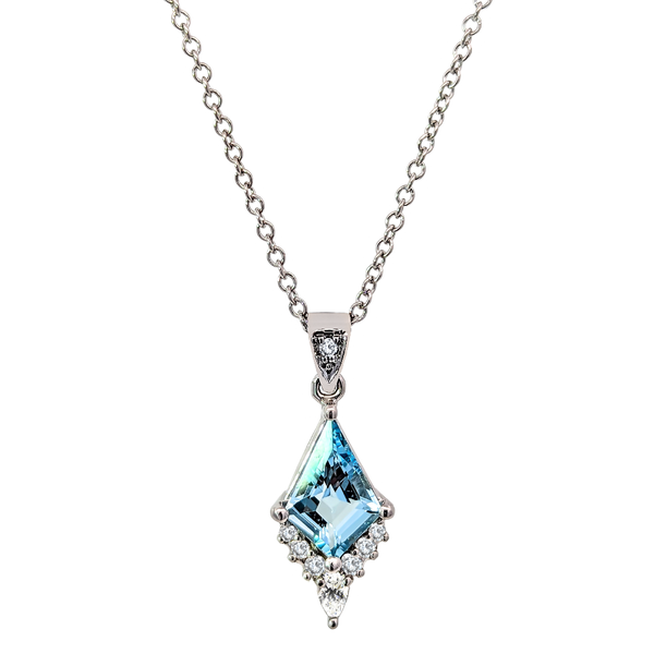 Diamond & Aquamarine Necklace Vandenbergs Fine Jewellery Winnipeg, MB