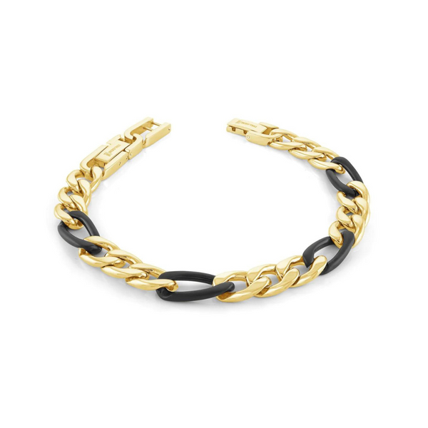 Black & Gold Steel Chain Bracelet Vandenbergs Fine Jewellery Winnipeg, MB