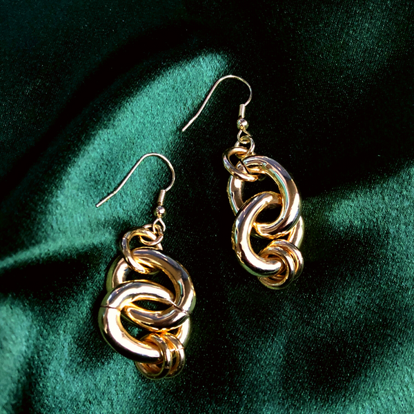18K Gold Plated Chain Earrings Image 2 Vandenbergs Fine Jewellery Winnipeg, MB