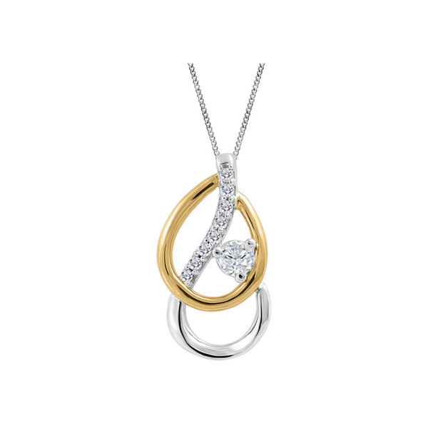 10K Two-Tone Diamond Necklace Vandenbergs Fine Jewellery Winnipeg, MB