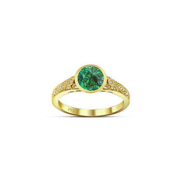 14K Yellow Green Tourmaline & Diamond Ring Vandenbergs Fine Jewellery Winnipeg, MB