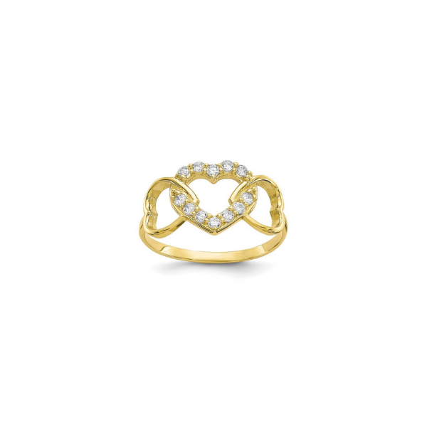 10K Yellow Gold CZ Heart Ring Vandenbergs Fine Jewellery Winnipeg, MB