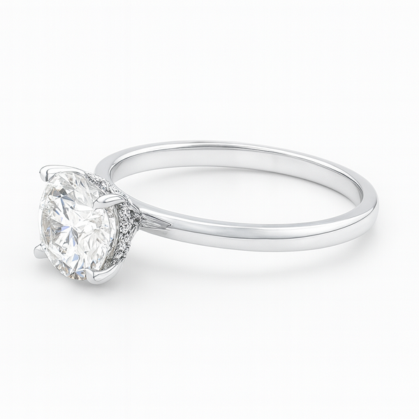 14K White Gold Hidden Halo Diamond Engagement Ring Image 2 Vandenbergs Fine Jewellery Winnipeg, MB
