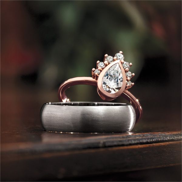 Rose 12x8 mm Pear Engagement Ring Mounting Image 2 Vandenbergs Fine Jewellery Winnipeg, MB