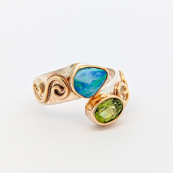 Opal & Peridot Ring Image 2 Vandenbergs Fine Jewellery Winnipeg, MB