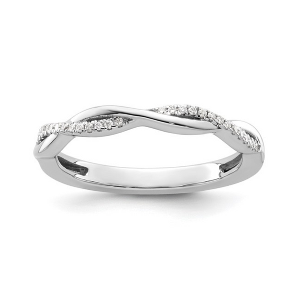 14k White Gold Womens Round Diamond Bellissimo Bridal Wedding Twist Ring  Band Set 1.00 Cttw (Certified) - Landmark Jewelers ltd