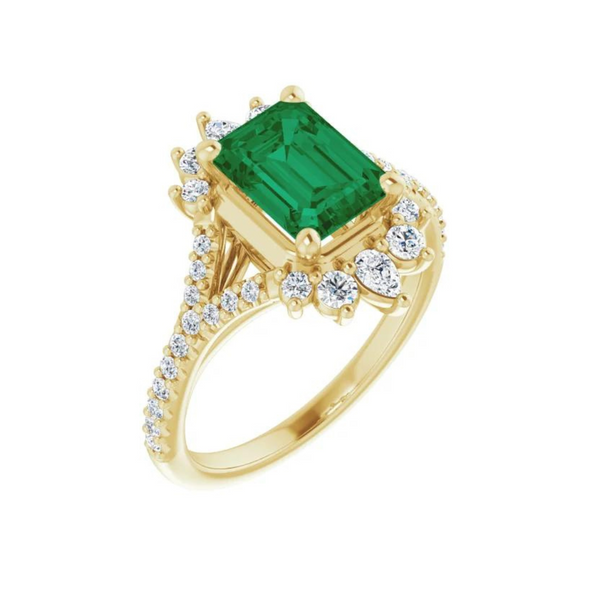 Emerald Engagement Ring Mounting Vandenbergs Fine Jewellery Winnipeg, MB