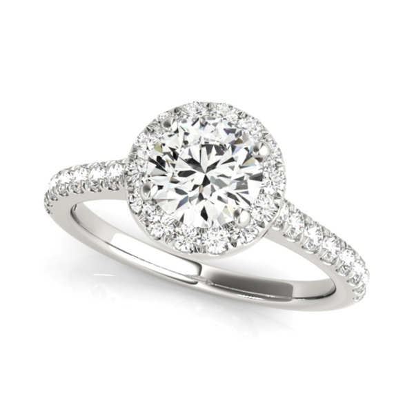 14K White Halo Lab Grown Diamond Engagement Ring Vandenbergs Fine Jewellery Winnipeg, MB