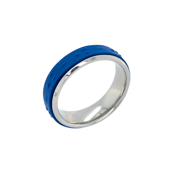 Stainless Steel & Blue Silicone Band Vandenbergs Fine Jewellery Winnipeg, MB