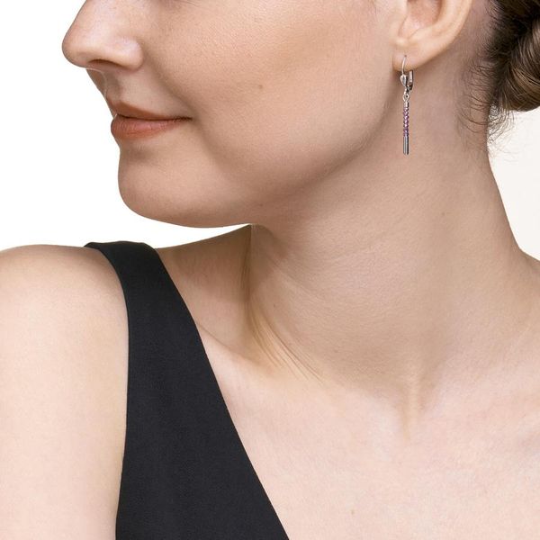 Lilac Glass Crystal Beaded Earrings Image 2 Vandenbergs Fine Jewellery Winnipeg, MB