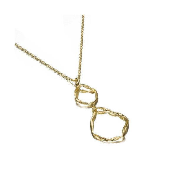 Gold Plated Abstract Drop Necklace Vandenbergs Fine Jewellery Winnipeg, MB