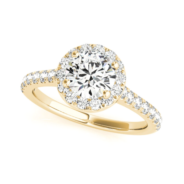 14K Yellow Halo Round Lab Grown Diamond Engagement Ring Vandenbergs Fine Jewellery Winnipeg, MB