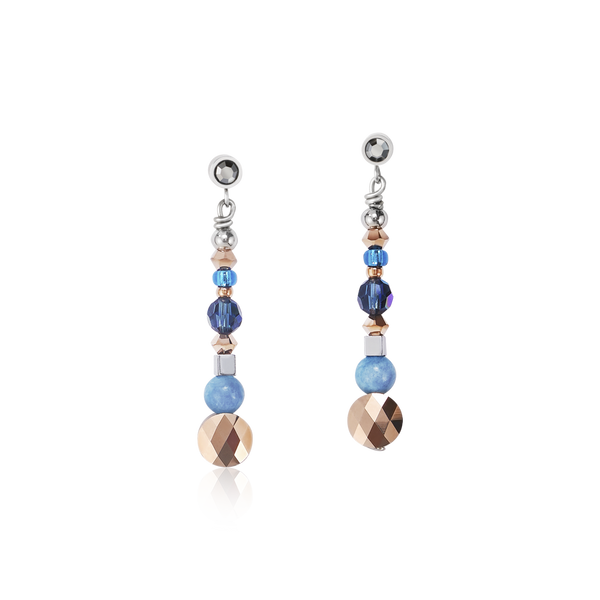Blue & Brown Crystal Earrings Vandenbergs Fine Jewellery Winnipeg, MB