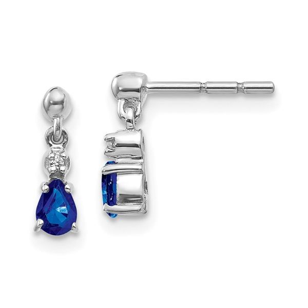 Blue Sapphire & Diamond Earrings Image 2 Vandenbergs Fine Jewellery Winnipeg, MB