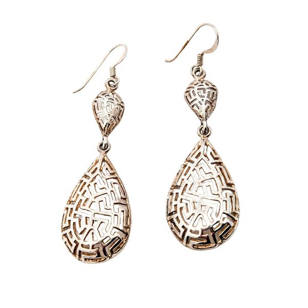 Sterling Silver Greek Key Dangle Earrings Vandenbergs Fine Jewellery Winnipeg, MB