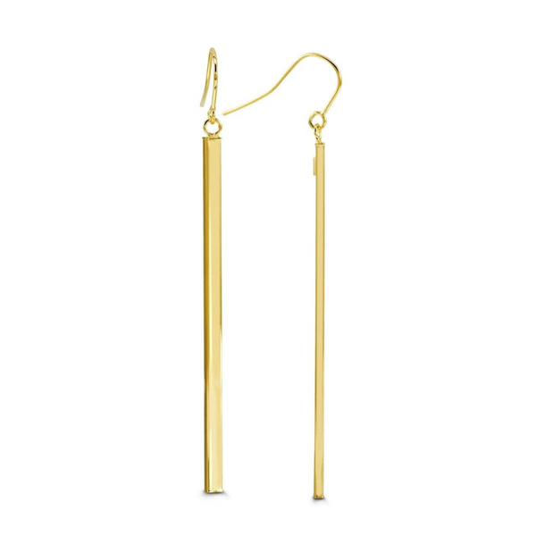 10K Gold Vertical Bar Earrings Vandenbergs Fine Jewellery Winnipeg, MB