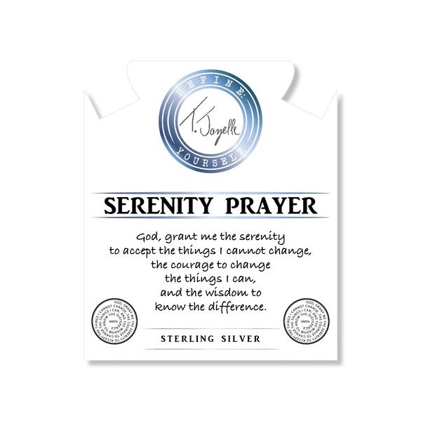 T Jazelle Serenity Prayer Aquamarine Bracelet Image 3 Venus Jewelers Somerset, NJ
