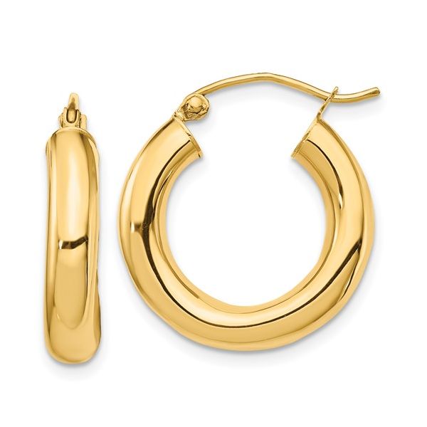  14k High Polished Classic Hoop Earrings Venus Jewelers Somerset, NJ