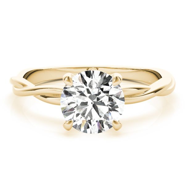 2.00 Carat Round Brilliant Cut 14k Yellow Gold Entwined Engagement Ring Venus Jewelers Somerset, NJ