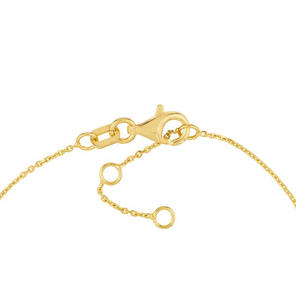 14k Gold Engravable Simple Heart Bracelet Image 3 Venus Jewelers Somerset, NJ