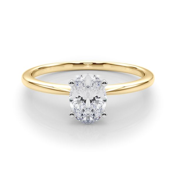 Classic Oval Solitaire Engagement Ring in 14k Yellow Gold Venus Jewelers Somerset, NJ