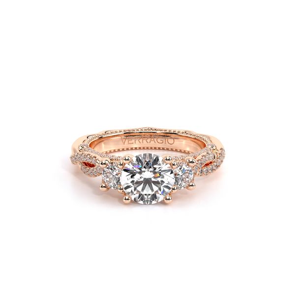 Venetian Three Stone Engagement Ring Image 2 SVS Fine Jewelry Oceanside, NY