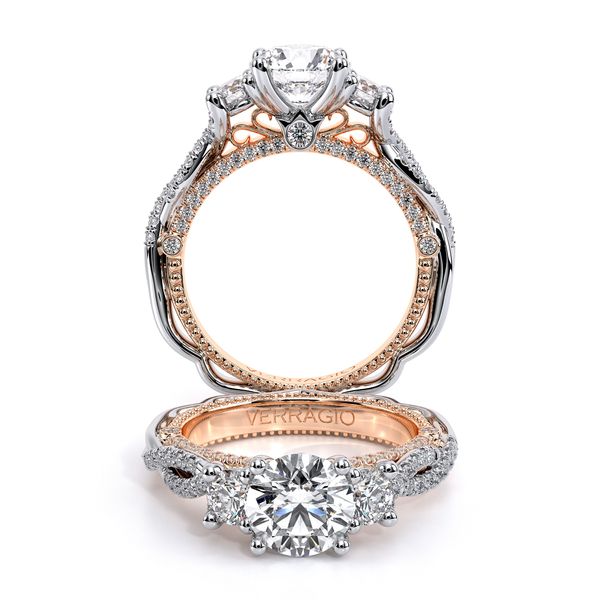 Venetian Three Stone Engagement Ring Hannoush Jewelers, Inc. Albany, NY