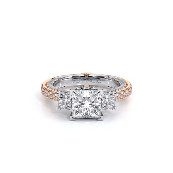 Couture Three Stone Engagement Ring Image 2 The Diamond Ring Co San Jose, CA