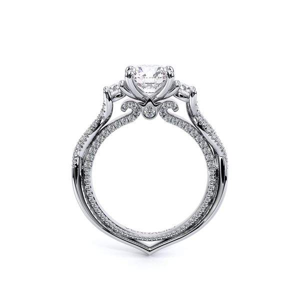 Couture Three Stone Engagement Ring Image 4 SVS Fine Jewelry Oceanside, NY