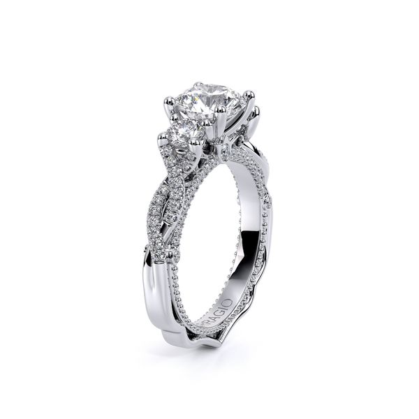 Venetian Three Stone Engagement Ring Image 3 SVS Fine Jewelry Oceanside, NY