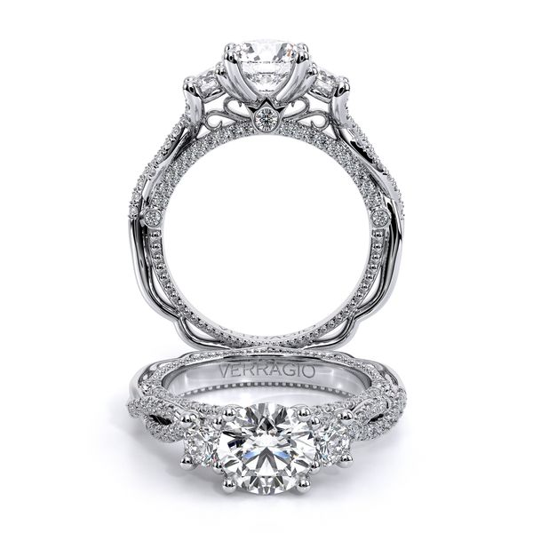 Venetian Three Stone Engagement Ring SVS Fine Jewelry Oceanside, NY