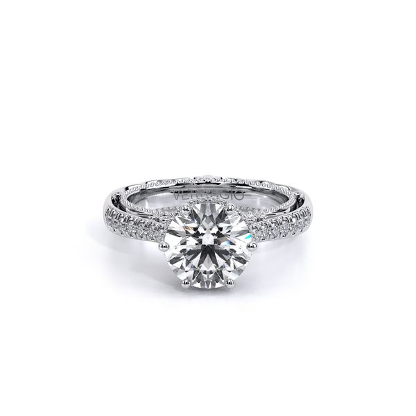 Venetian Pave Engagement Ring Image 2 SVS Fine Jewelry Oceanside, NY