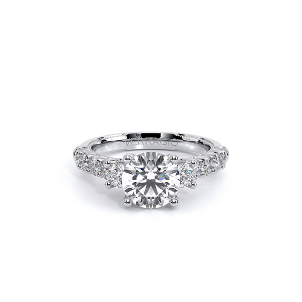 Renaissance Three Stone Engagement Ring Image 2 SVS Fine Jewelry Oceanside, NY