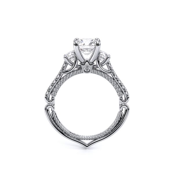 Couture Three Stone Engagement Ring Image 4 SVS Fine Jewelry Oceanside, NY
