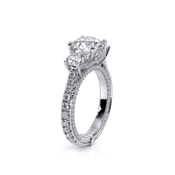 Couture Three Stone Engagement Ring Image 3 SVS Fine Jewelry Oceanside, NY